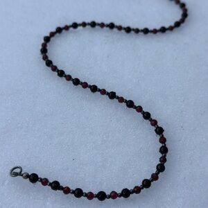 Black and Red Beaded Choker